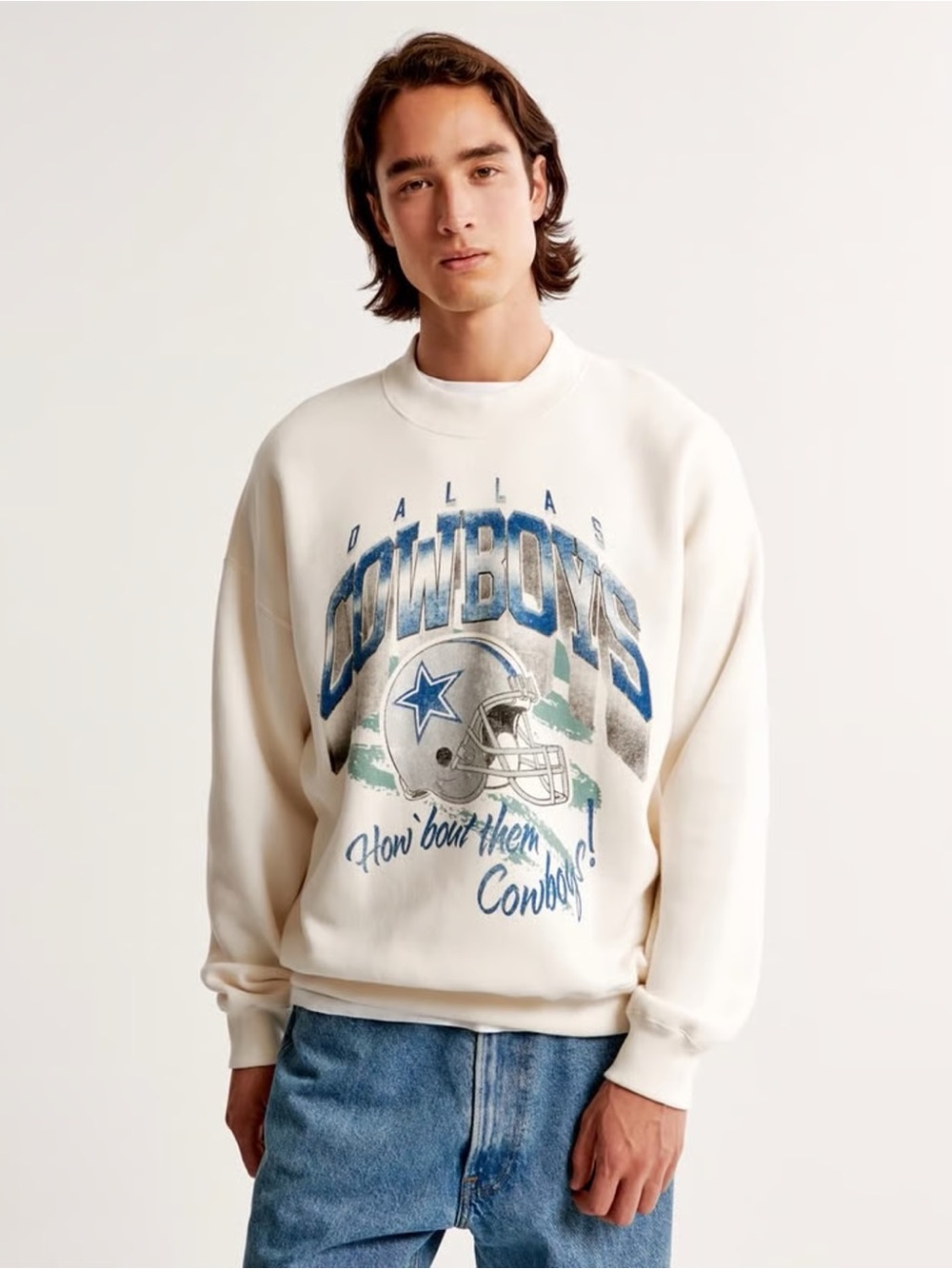 Abercrombie & Fitch Dallas Cowboys Crewneck Sweatshirt NWT - Picture 2 of 3